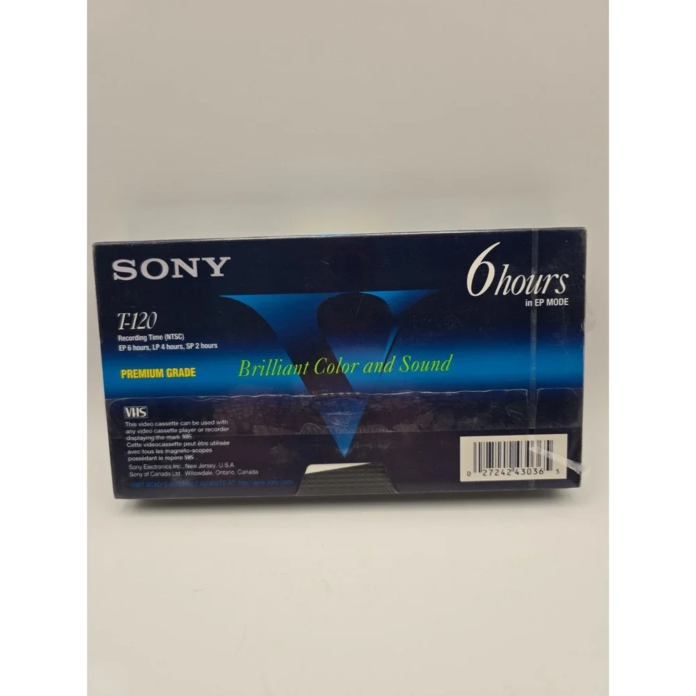 Sony T120VRH Premium Grade VHS Video Tapes